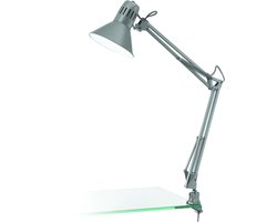 EGLO Firmo Tafellamp - Klemlamp - E27 - 73 cm - Zilver