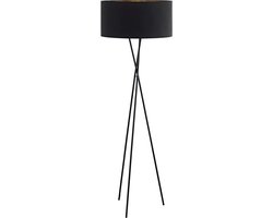 EGLO Fondachelli Vloerlamp - E27 - 151,5 cm - Zwart/Koper