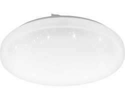 EGLO Frania-s Plafondlamp - LED - Ø33 cm - 1-lichts - Wit/kristaleffect