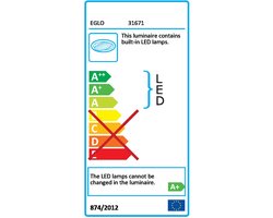 EGLO Fueva 1 - Inbouwspot - LED - Ø170mm. - Nikkel-Mat - 3000K