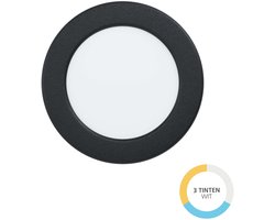 EGLO Fueva 6 Inbouwspot - Badkamer/Buiten - LED - Ø 11.9 cm - Zwart - Instelbaar wit licht (warm, neutraal en daglicht)