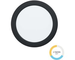 EGLO Fueva 6 Inbouwspot - Badkamer/Buiten - LED - Ø 16.8 cm - Zwart - Instelbaar wit licht (warm, neutraal en daglicht)