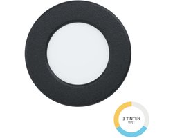 EGLO Fueva 6 Inbouwspot - Badkamer/Buiten - LED - Ø 8.8 cm - Zwart - Instelbaar wit licht (warm, neutraal en daglicht)