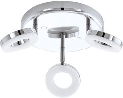 EGLO Gonaro - Spot - 3 Lichts - LED - Ø210 mm. - Chroom - Wit