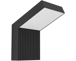 EGLO Grottazzolina Wandlamp Buiten - LED - 17.5 cm - Zwart/Melkkleurig