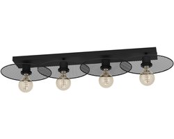 EGLO Ikeston Plafondlamp - E27 - 95 cm - industrieel - Zwart - Staal