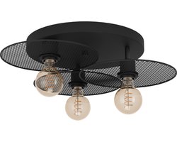 EGLO Ikeston Plafondlamp - E27 - Ø 53 cm - industrieel - Zwart - Staal
