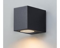EGLO Jabaga Wandlamp Binnen en Buiten - GU10 - 8 cm - Zwart