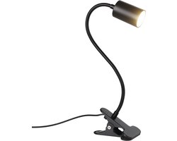 EGLO Lardaro Klemspot - Bureaulamp - Klemlamp - Leeslamp - LED - 35,5 cm - Zwart