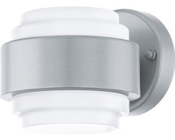 EGLO Lavoria - Buitenverlichting - Wandlamp - 2 Lichts - LED - Zilver - Wit