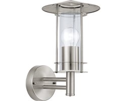 EGLO Lisio Wandlamp Buiten - E27 - 30 cm - Roestvast Staal - Glas