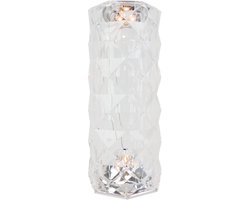 EGLO Lucignano Tafellamp - Oplaadbaar - LED - 21 cm - Transparant/Fonkelend - RGB - Draadloos - Dimbaar
