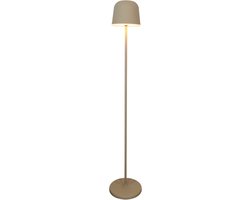 EGLO Mannera-L Staande lamp Binnen en Buiten - Oplaadbaar (tot 47 uur licht) - 140 cm - Zandkleur/Beige/Wit - Draadloos - Dimbaar
