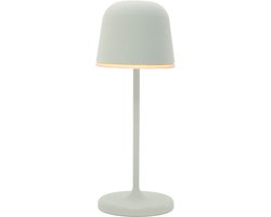 EGLO Mannera-S Tafellamp - Priklamp - Oplaadbaar (tot 28 uur licht) - 20 cm - Grijs/Wit - Draadloos - Dimbaar - Binnen en Buiten