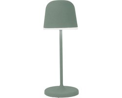 EGLO Mannera-S Tafellamp - Priklamp - Oplaadbaar (tot 28 uur licht) - 20 cm - Groen/Wit - Draadloos - Dimbaar - Binnen en Buiten