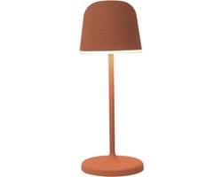 EGLO Mannera-S Tafellamp - Priklamp - Oplaadbaar (tot 28 uur licht) - 20 cm - Rood/Wit - Draadloos - Dimbaar - Binnen en Buiten
