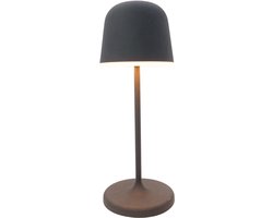 EGLO Mannera-S Tafellamp - Priklamp - Oplaadbaar (tot 28 uur licht) - 20 cm - Zwart/Wit - Draadloos - Dimbaar - Binnen en Buiten