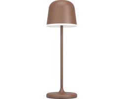 EGLO Mannera Tafellamp - Aanraakdimmer - 34 cm - Oplaadbaar (tot 38 uur licht) - Aluminium - Roestbruin - Draadloos - Binnen en Buiten