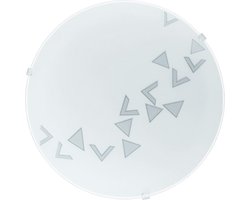 EGLO Mars Wand/Plafondlamp - 1 Lichts - Wit - Motief Driehoek