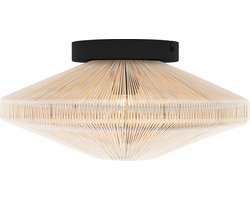 EGLO Midsumer Plafondlamp - E27 - Ø 38 cm - Zwart/Crème - Textiel