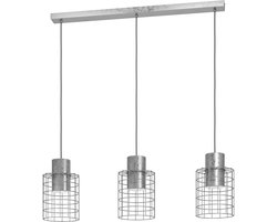 EGLO Milligan Hanglamp - E27 - industrieel - 103 cm - Grijs