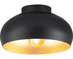 EGLO Mogano 2 Plafondlamp - E27 - Ø28 cm - Zwart|Bladgoud