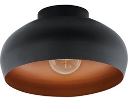 EGLO Mogano 2 Plafondlamp - E27 - Ø28 cm - Zwart|Koper