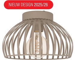 EGLO Mogano 3 Plafondlamp - E27 - Ø 28 cm - Zandkleur - Staal