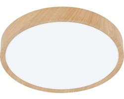 EGLO Musurita Plafondlamp - Badkamer - LED - Ø 34 cm - Natuurlijke Houtlook