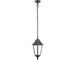EGLO Navedo Hanglamp Buiten - E27 - Ø 23 cm - Zwart/Zilver