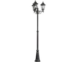 EGLO Navedo Sokkellamp - Staande lamp - Buiten - E27 - 220 cm - Zwart