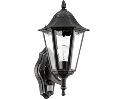 EGLO Navedo Wandlamp Buiten - E27 - 42,5 cm - Sensor - Zwart