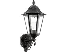 EGLO Navedo Wandlamp Buiten - E27 - 47,5 cm - Zwart/Zilver