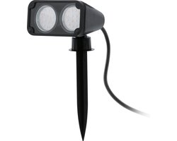 EGLO Nema 1 - Buitenverlichting - tuinspot - 2 Lichts - LED - Zwart