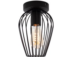EGLO Newtown Plafondlamp - E27 - Ø 16 cm - Zwart