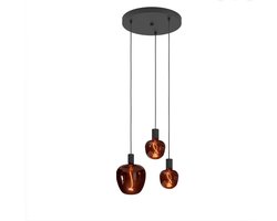 EGLO Nogalte hanglamp - 3-lichts - E27 - Ø35 cm - Rond - Zwart