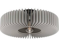 EGLO Palombaia Plafondlamp - E27 - Ø 50 cm - Grijs|Zwart - Hout|Staal