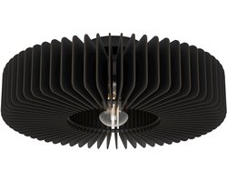 EGLO Palombaia Plafondlamp - E27 - Ø 50 cm - Zwart - Hout|Staal