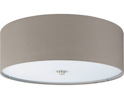EGLO Pasteri - Plafondlamp - 3 Lichts - ø475 mm. - Nikkel-Mat - Taupe