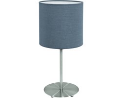 EGLO Pasteri Tafellamp - 1 Lichts - E27 - Ø18cm - Stof - Grijs, Antraciet, Wit