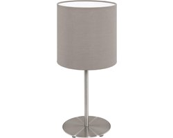 EGLO  Pasteri - Tafellamp - 1 Lichts - Nikkel-Mat - Taupe