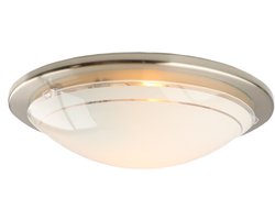 EGLO Planet 1 Plafond- en Wandlamp - E27 - Ø 29 cm - Zilver/Wit