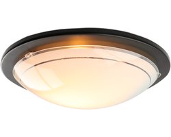 EGLO Planet 1 Plafond- en Wandlamp - E27 - Ø 29 cm - Zwart/Wit