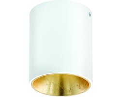 EGLO Polasso Opbouwspot - LED - Ø 10 cm - Wit/Goud