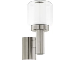 EGLO Poliento - Buitenverlichting - IP44 - Wandlamp - 1 Lichts - Roestvast Staal - Helder, Wit