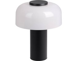 EGLO Ponente Tafellamp - Aanraakdimmer - Draadloos - LED - 20 cm - Zwart/Wit - Instelbaar wit licht - Oplaadbaar - Buiten en Binnen