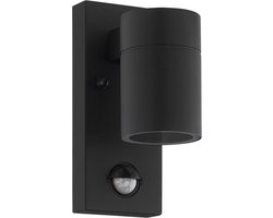 EGLO Riga 5 Wandlamp Buiten - GU10 - 16,5 cm - Beweginssensor - Zwart