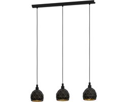 EGLO Roccaforte Hanglamp - E14 - 75 cm - Zwart/Goud