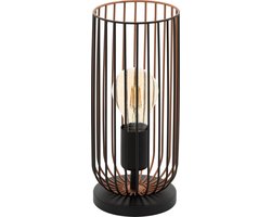 EGLO Roccamena Tafellamp - E27 - 31 cm - Zwart/Koper