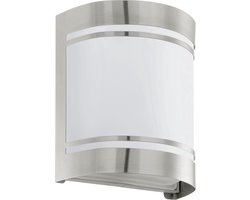 EGLO Rosada-E Wandlamp Buiten - E27 - 16,5 cm - Roestvast Staal/Wit